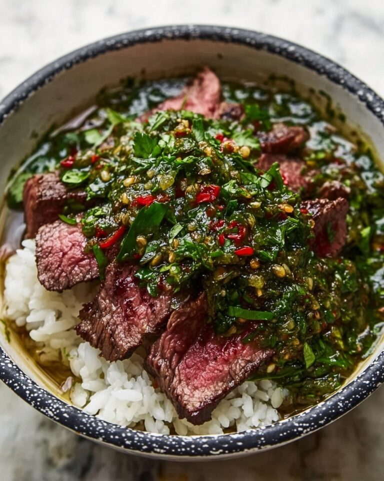 Skirt Steak Rice Bowls with Chimichurri Sauce Recipe
