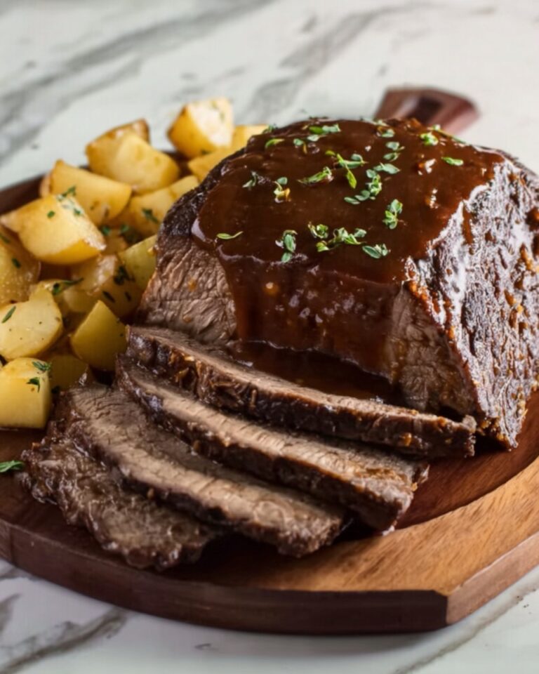 Slow Cooker Beef Brisket with BBQ Sauce Recipe