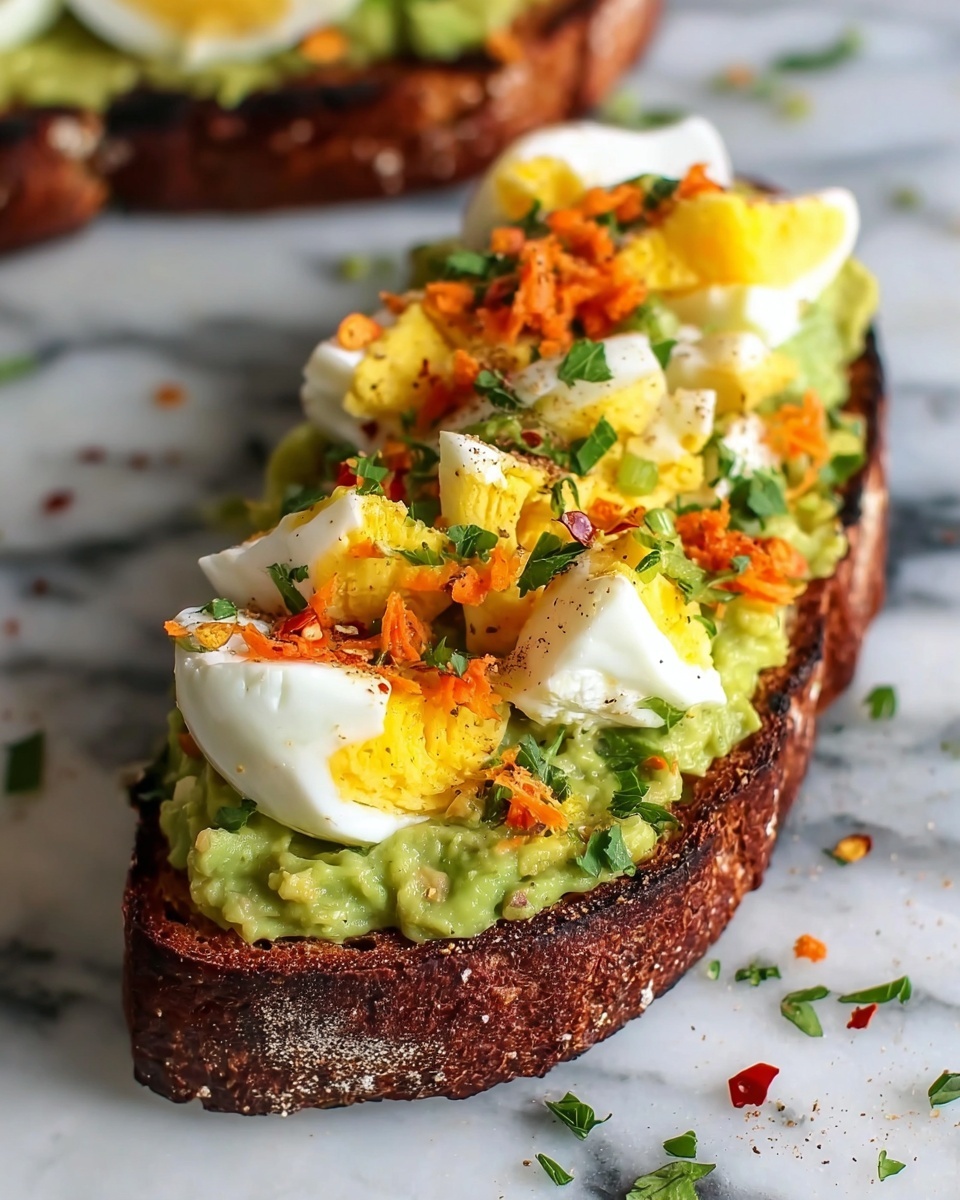 Grated Egg & Avocado Toast: An Amazing Ultimate Recipe - Recipe Image