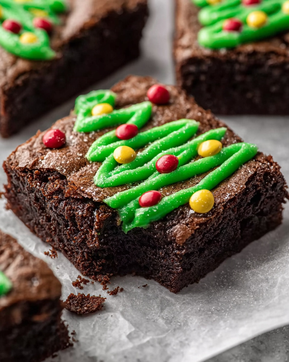 Christmas Tree Brownies Recipe - Recipe Image