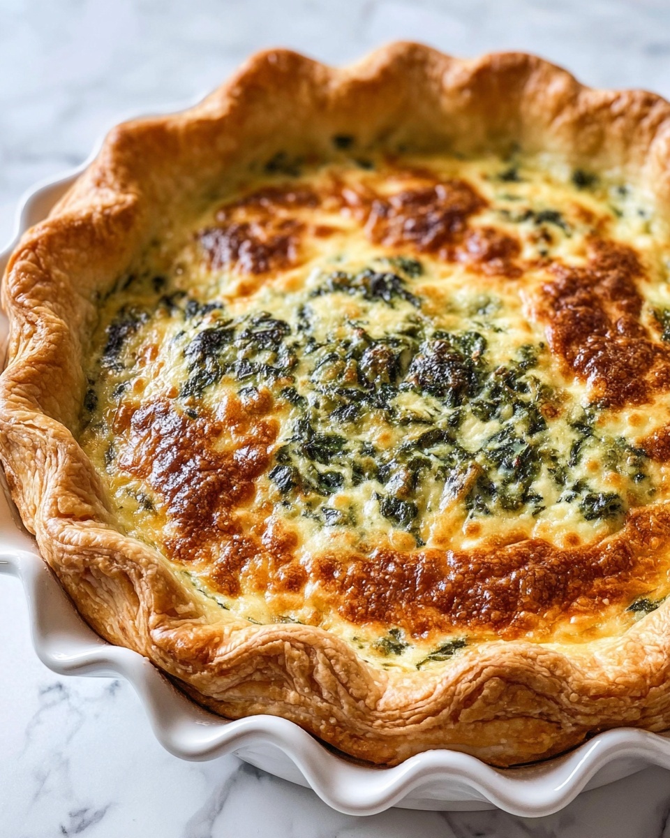Spinach and Cheese Puff Pastry Pie Recipe - Recipe Image