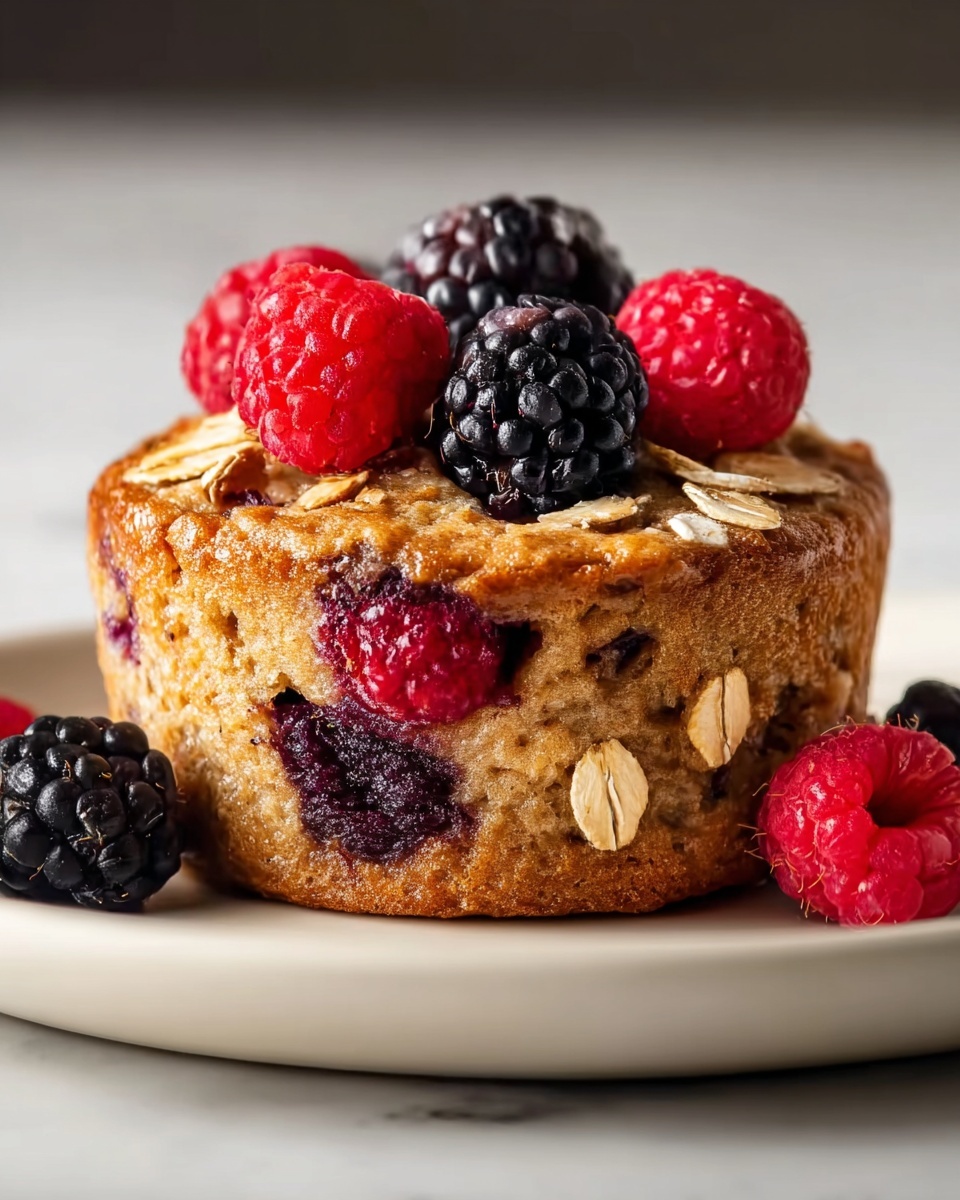Healthy Berry Oatmeal Protein Muffins Recipe - Recipe Image