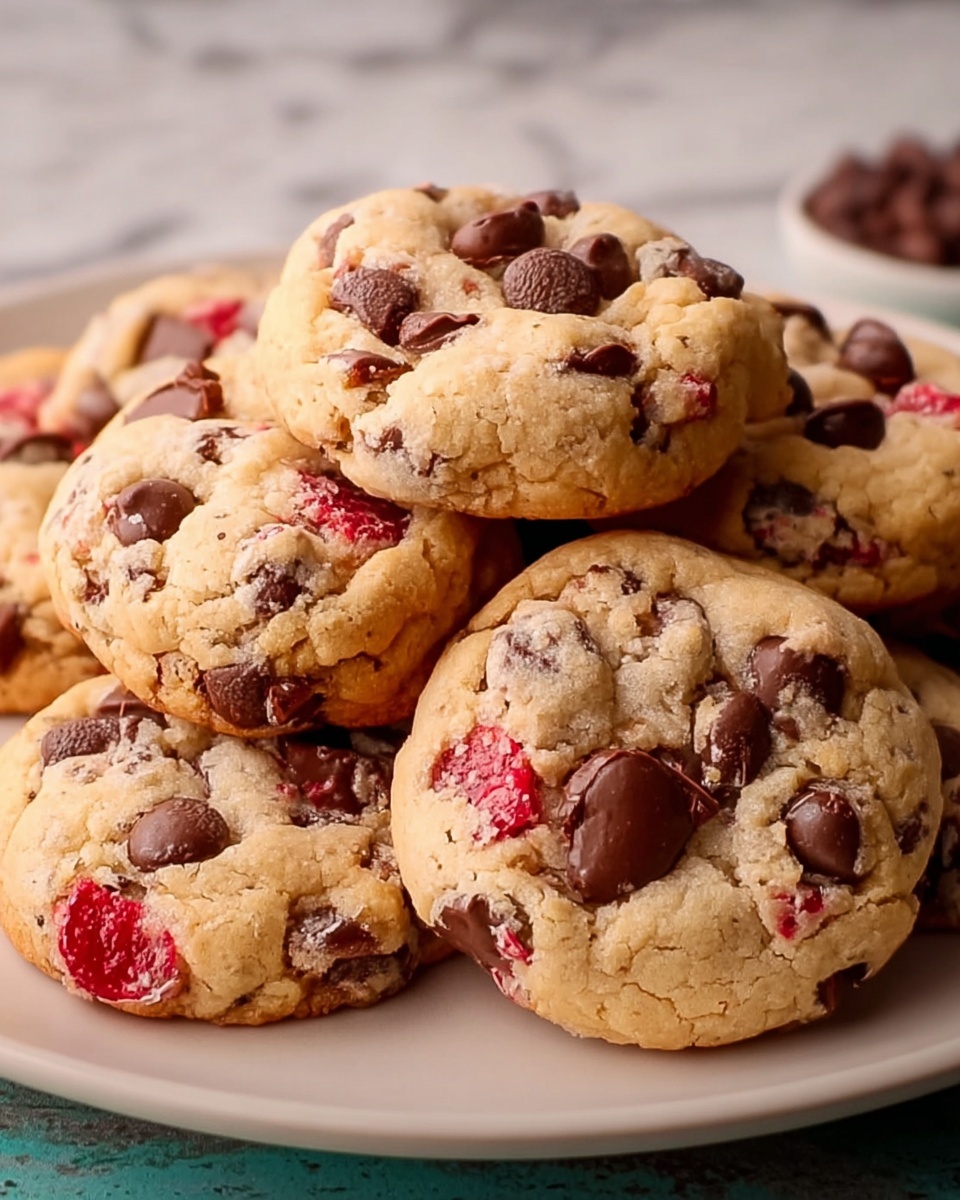 Cherry Almond Chocolate Chip Cookies Recipe - Recipe Image