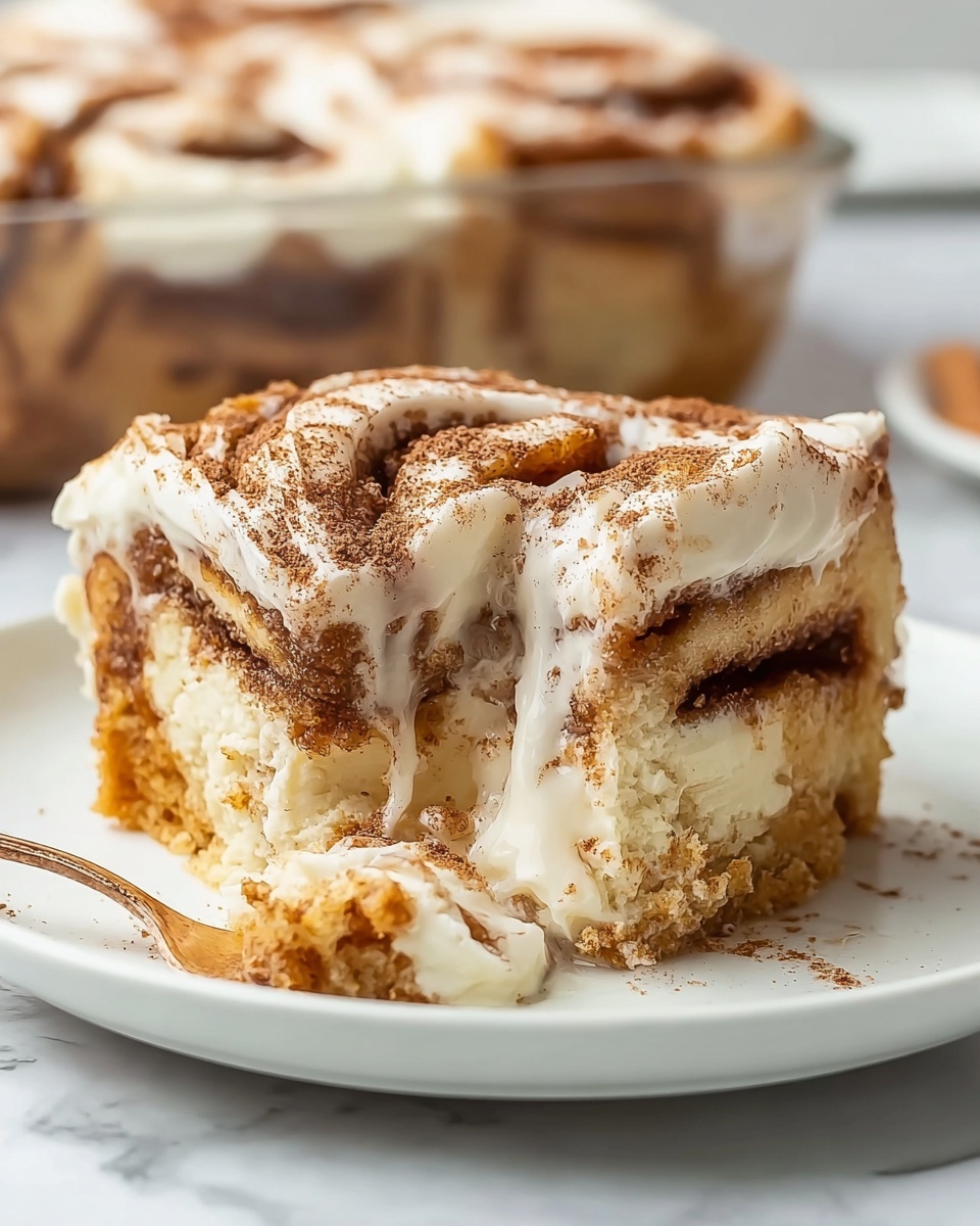 Cinnamon Roll Poke Cake Recipe - Recipe Image