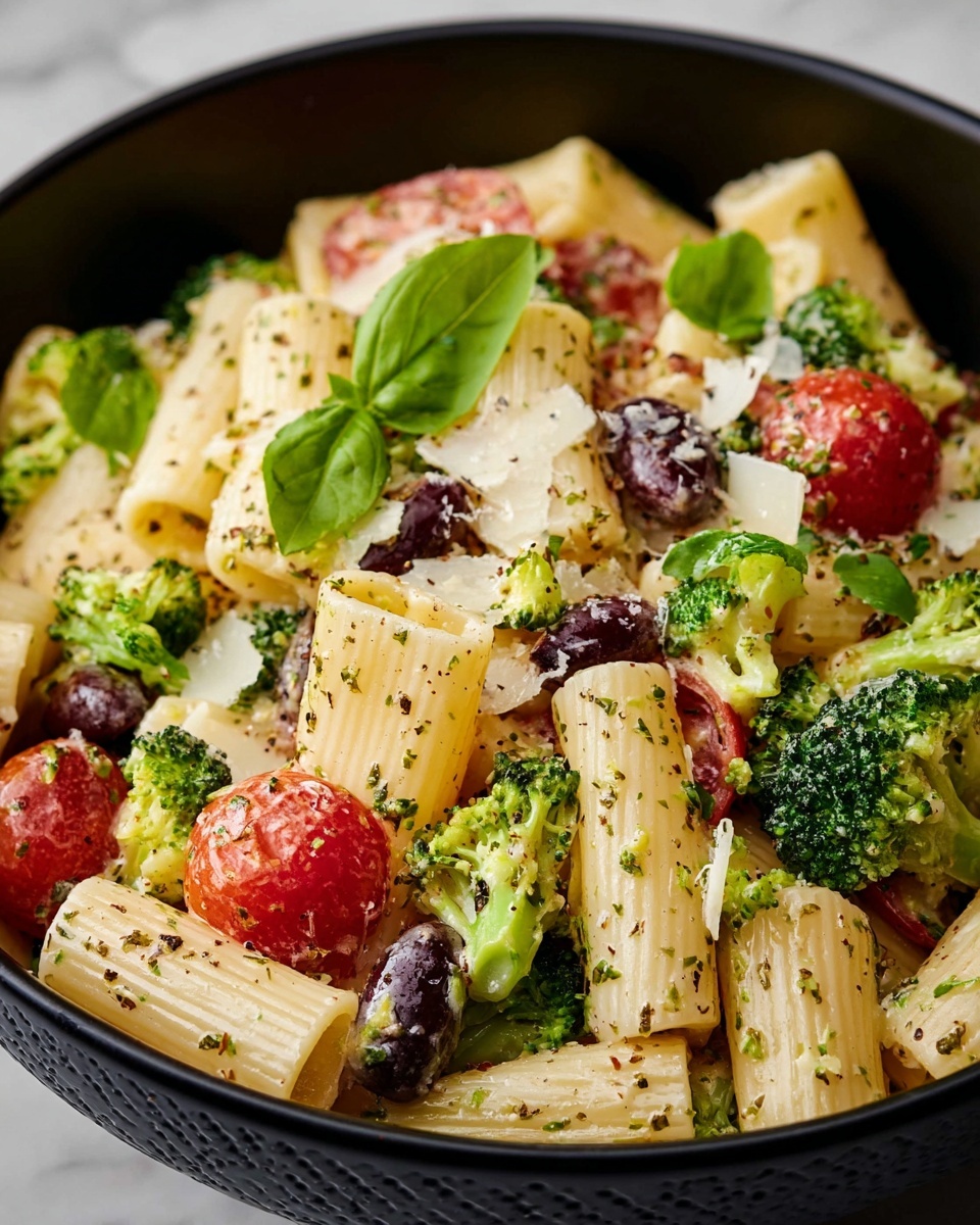 Antipasto Pasta Salad with Parmesan Herb Vinaigrette Recipe - Recipe Image
