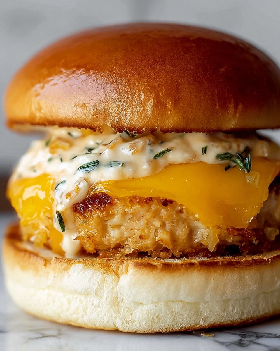 Smash Chicken Burger with Cheddar, Bacon, and Spicy Mayo Recipe - Recipe Image