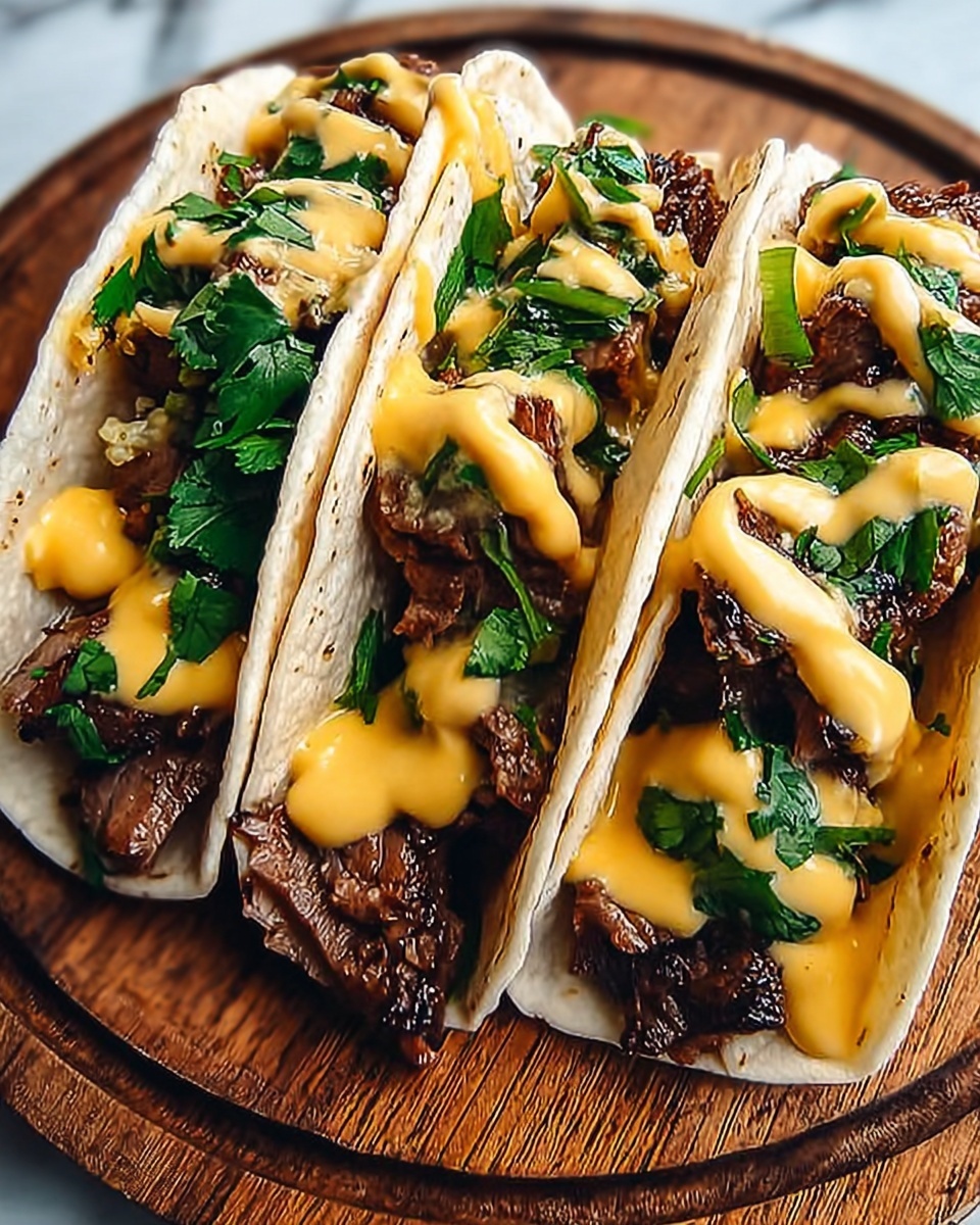Garlic Butter Honey BBQ Beef Tacos Recipe - Recipe Image