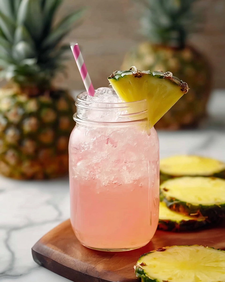 Pineapple Pink Lemonade Party Drink Recipe - Recipe Image