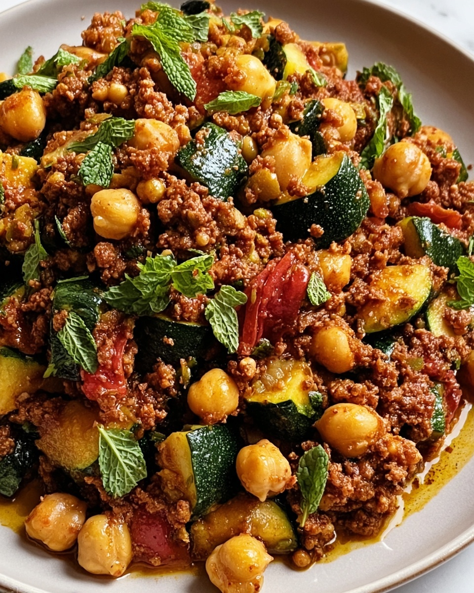 Ground Turkey, Zucchini, and Chickpea Skillet Recipe - Recipe Image