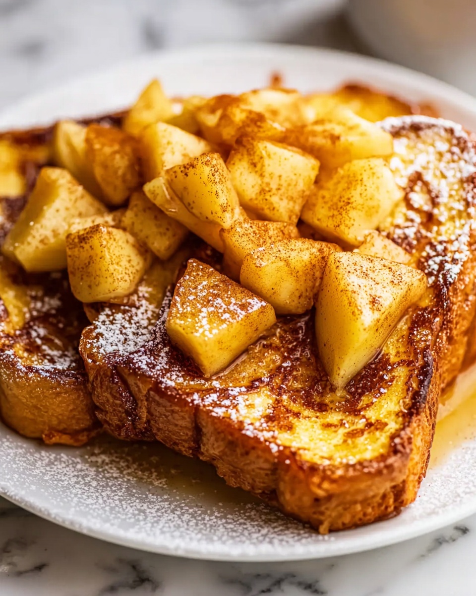 Apple French Toast with Warm Cinnamon Apple Topping Recipe - Recipe Image