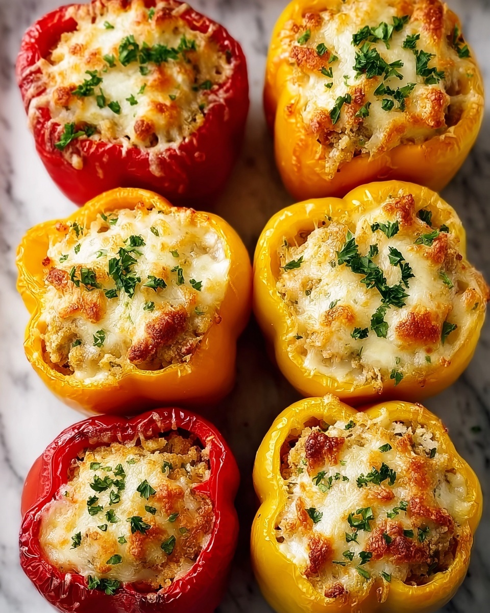 Cheesy Chicken Stuffed Bell Peppers Recipe - Recipe Image