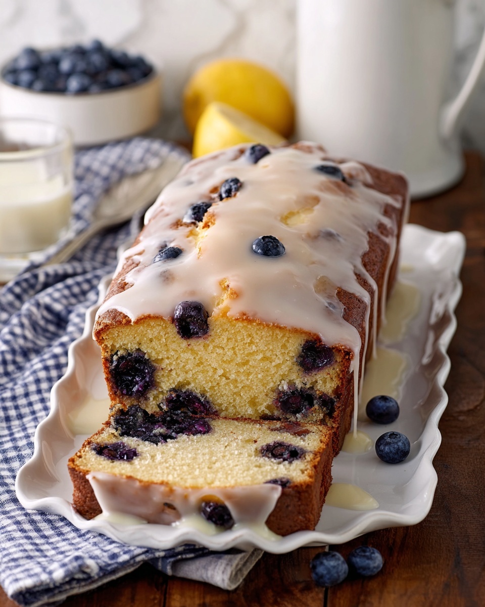 Blueberry Lemon Glazed Bread Recipe - Recipe Image