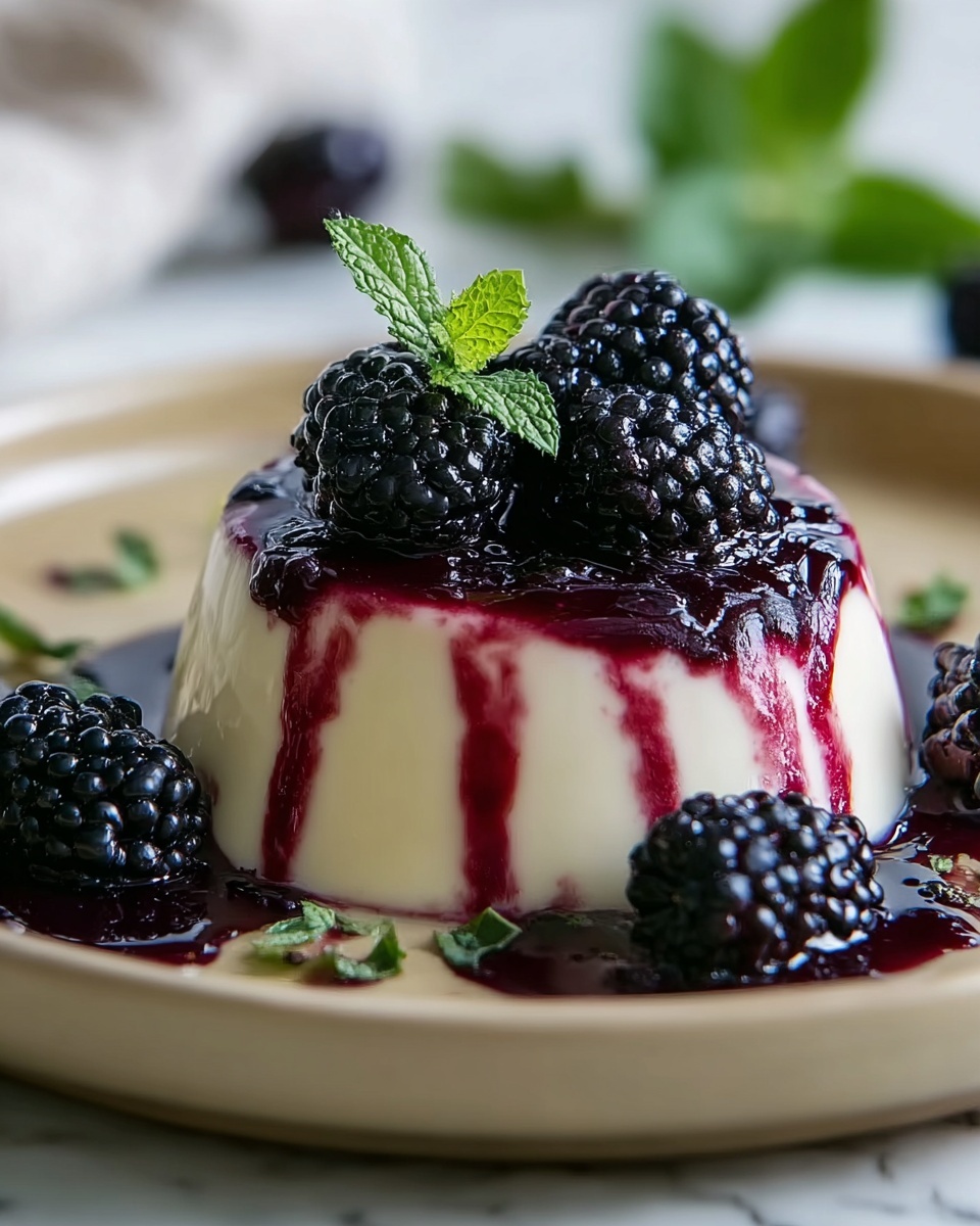 Blackberry and Goat's Cheese Panna Cotta Recipe - Recipe Image