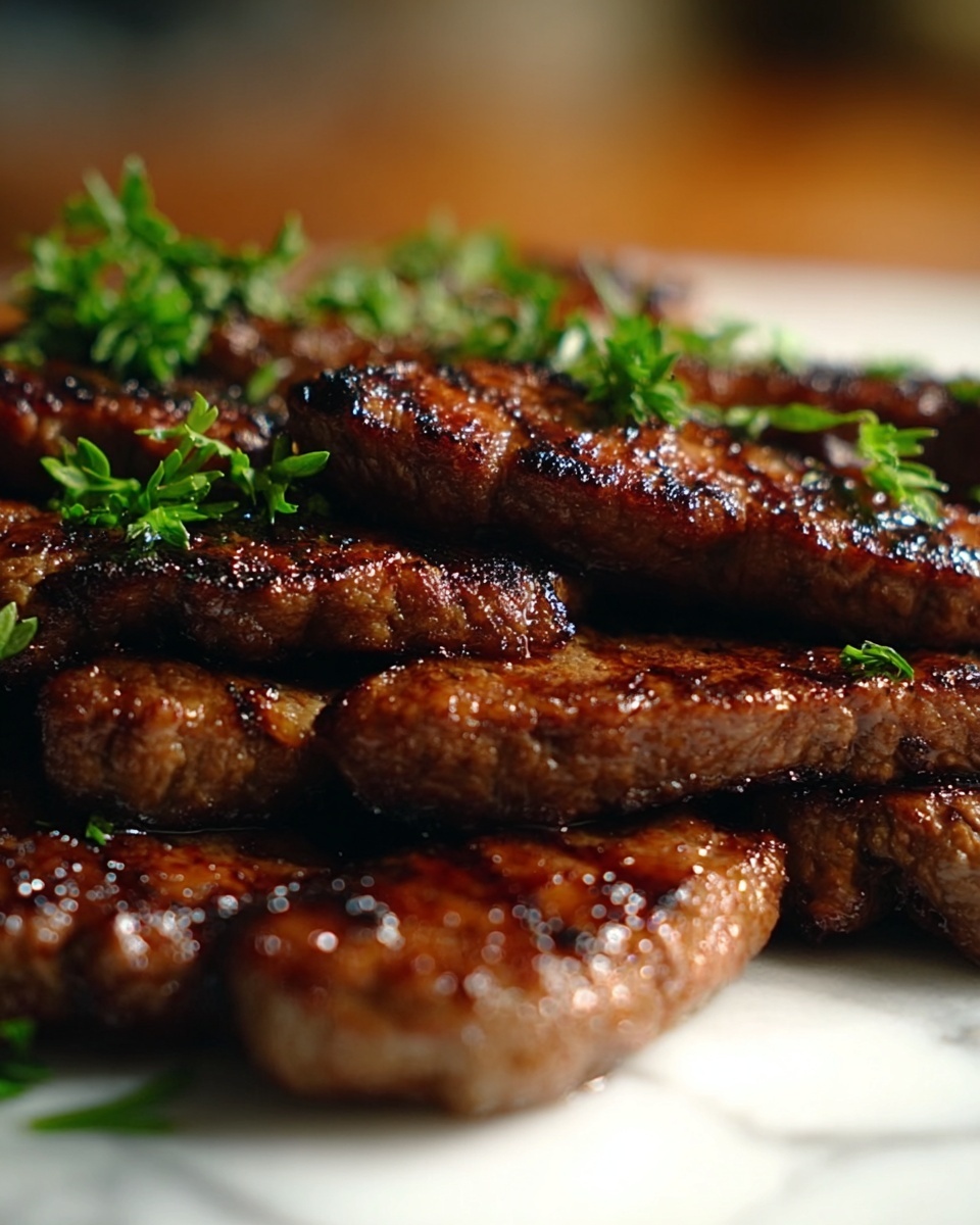 Grill Pan Honey Glazed Steak Strips Recipe - Recipe Image