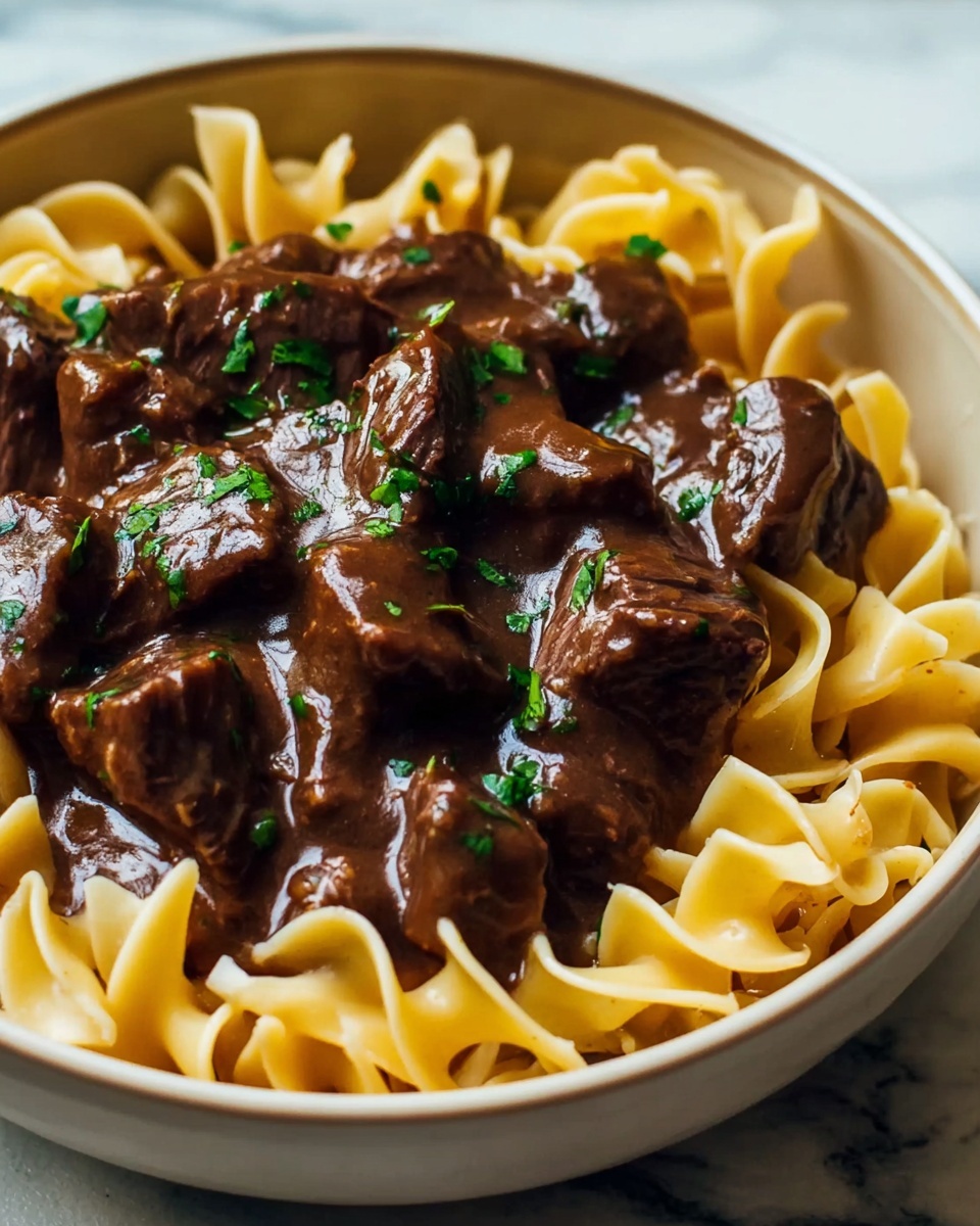 Crockpot Beef and Noodles Recipe - Recipe Image