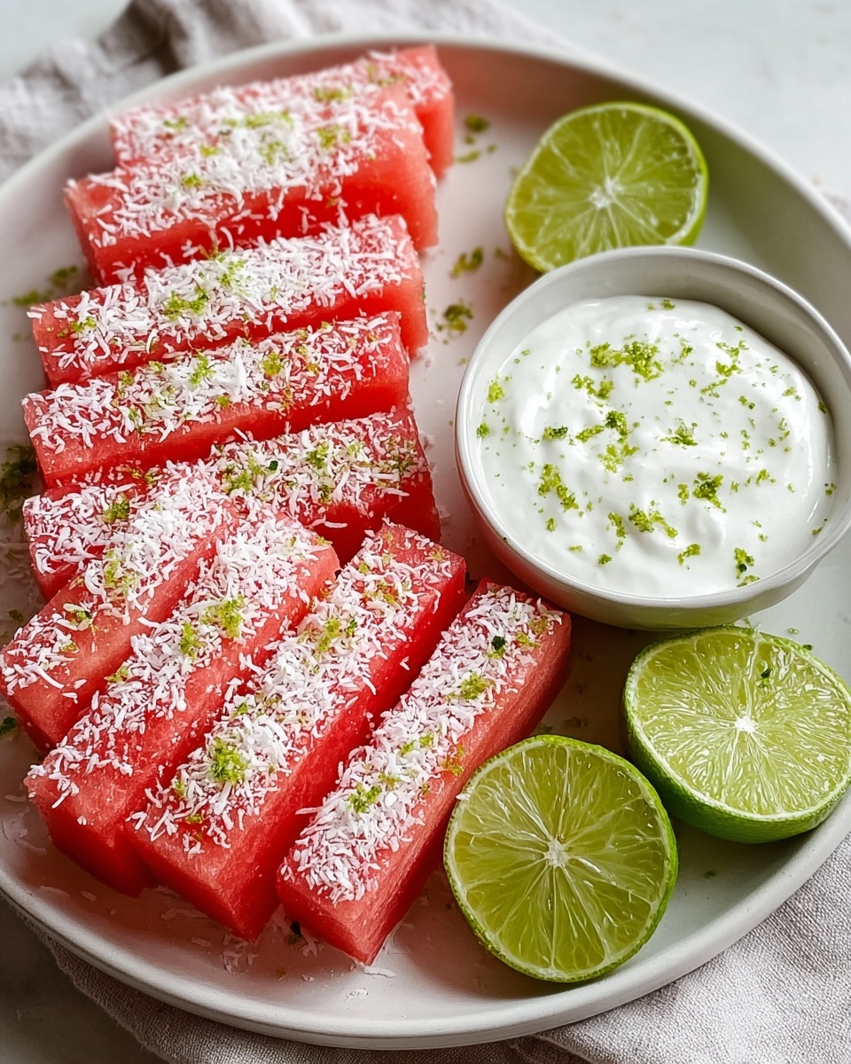 Watermelon Fries with Coconut Lime Dip Recipe - Recipe Image