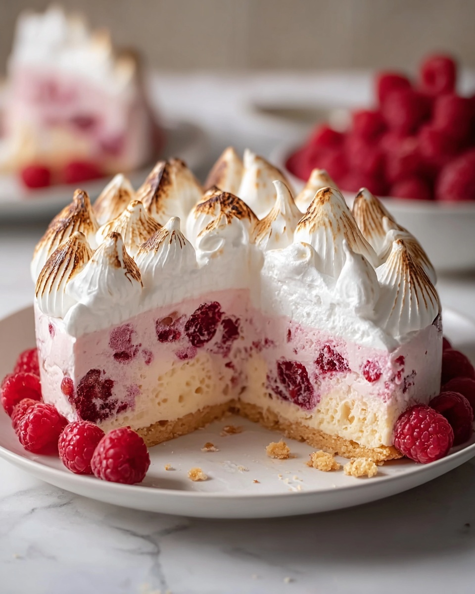 Meringue Roulade with Raspberries Recipe - Recipe Image