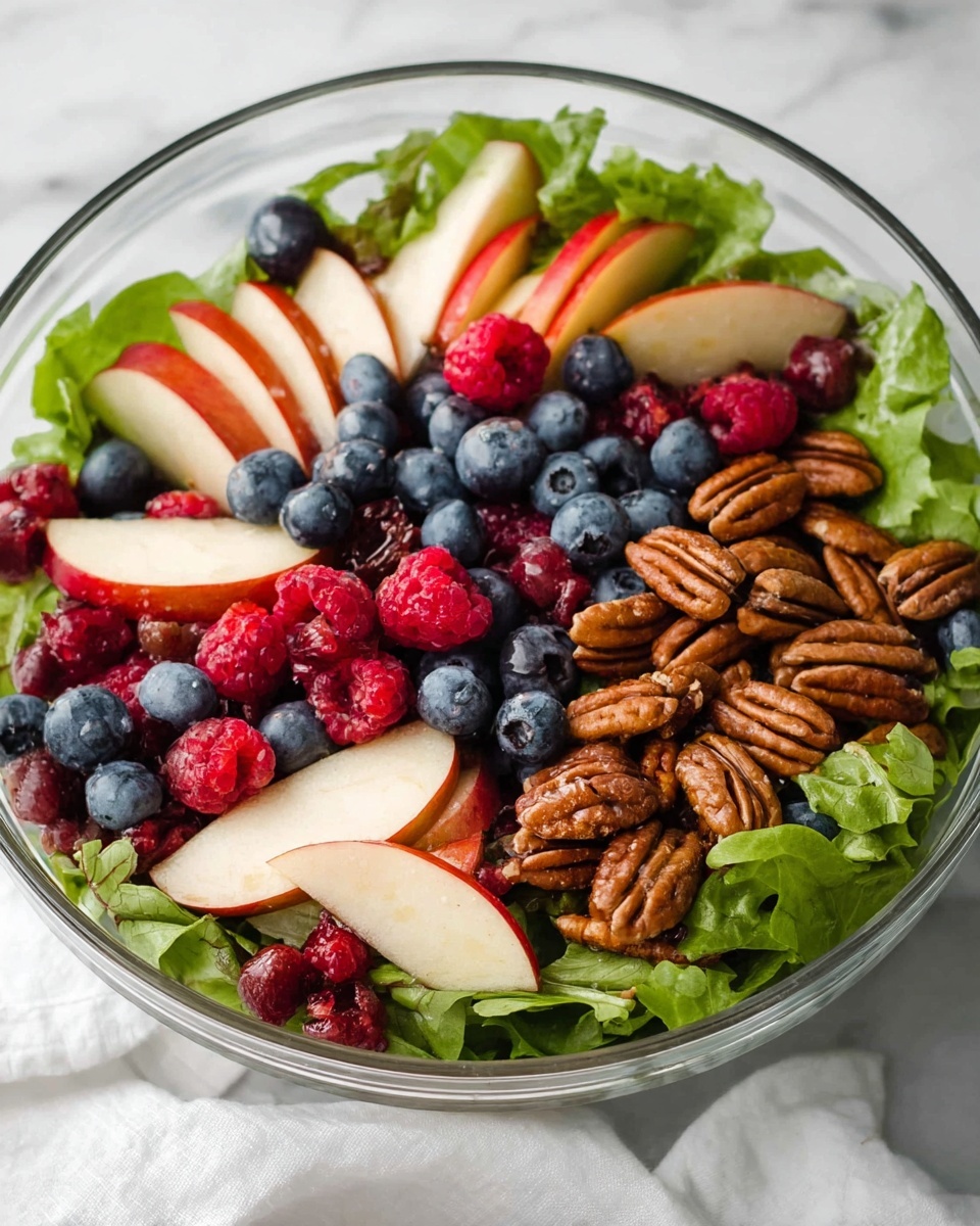Mixed Green Salad with Berry and Poppy Seed Dressing Recipe - Recipe Image