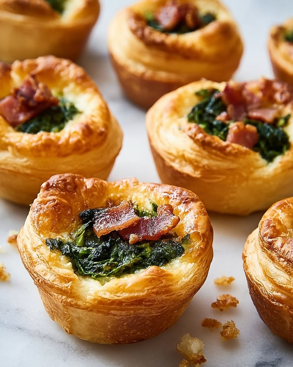 Spinach and Bacon Puff Pastry Bites Recipe - Recipe Image