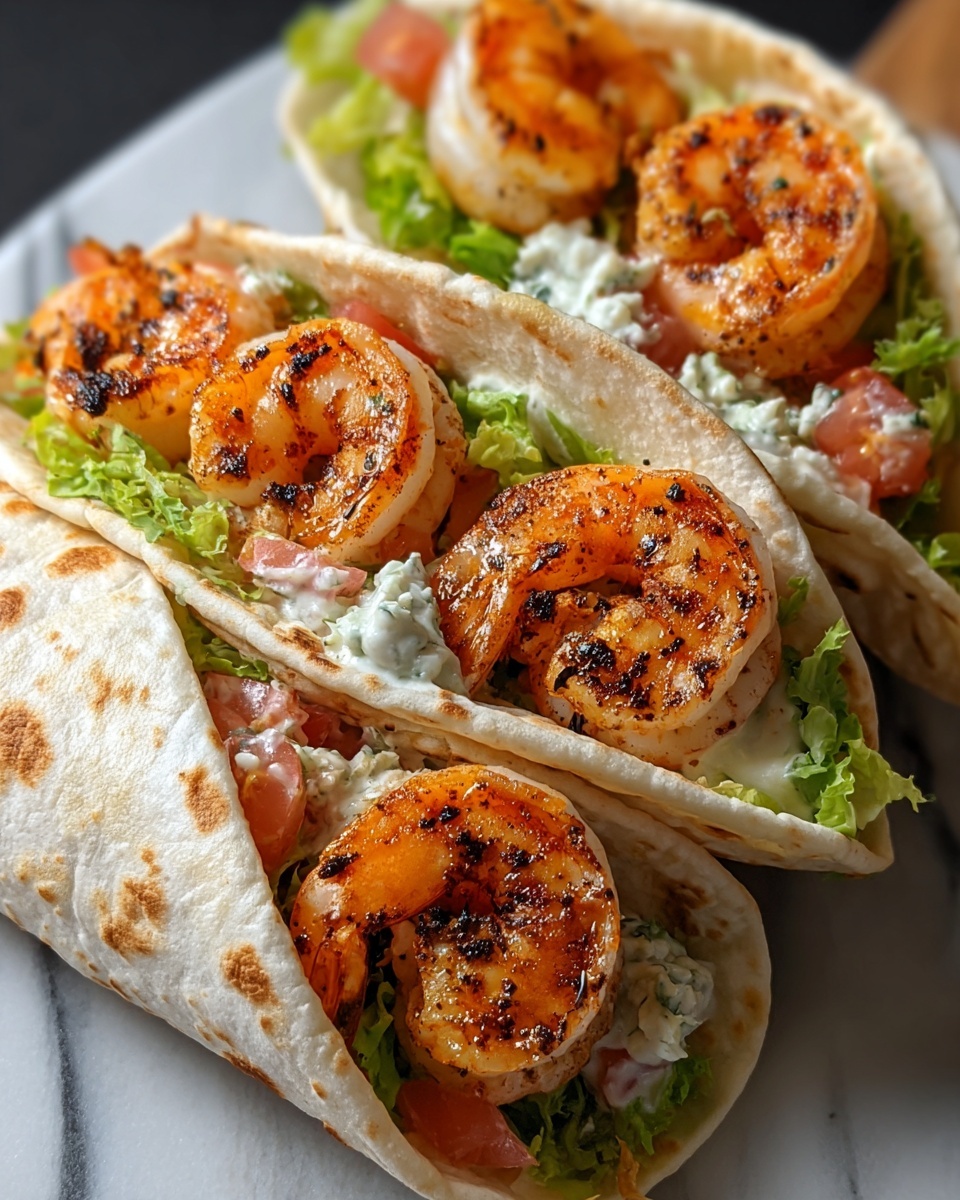 Grilled Shrimp Caesar Wraps Recipe - Recipe Image