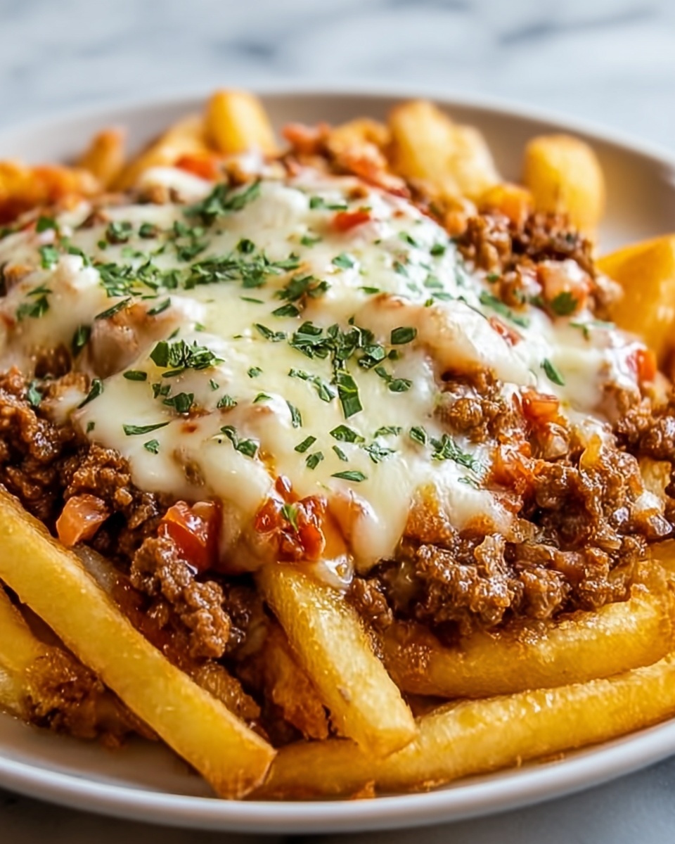 Loaded Nacho Fries with Taco Seasoned Beef and Cheese Recipe - Recipe Image