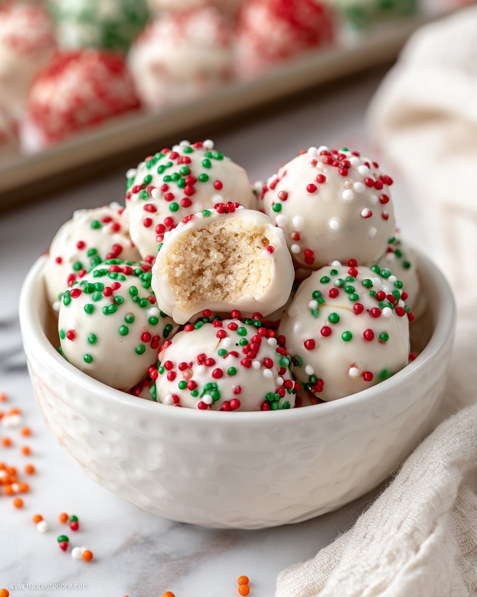 Christmas Sugar Cookie Truffles Recipe - Recipe Image