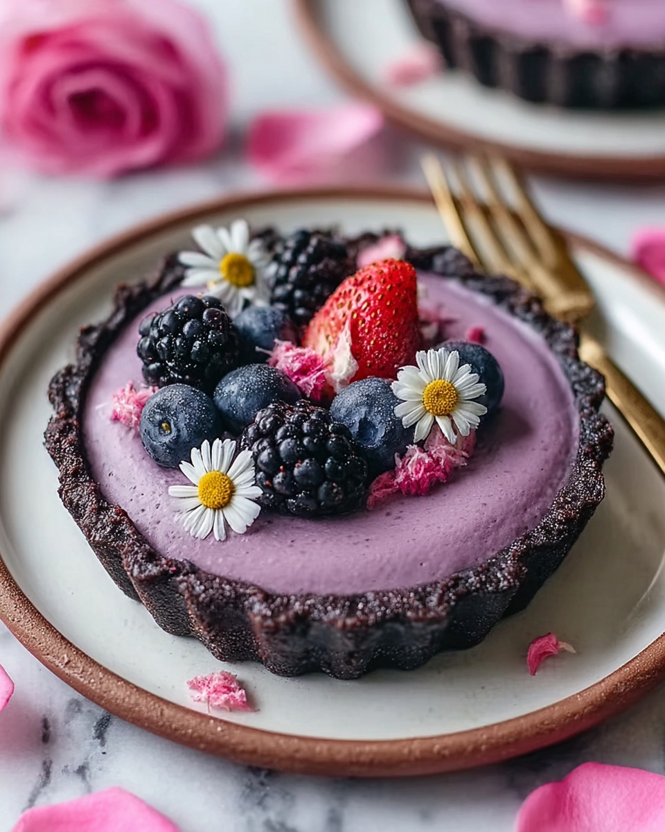 Vegan No Bake Blackberry Tart You'll Crave All Summer Recipe - Recipe Image