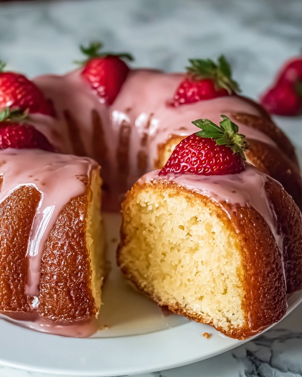 Strawberry Buttermilk Pound Cake Recipe - Recipe Image