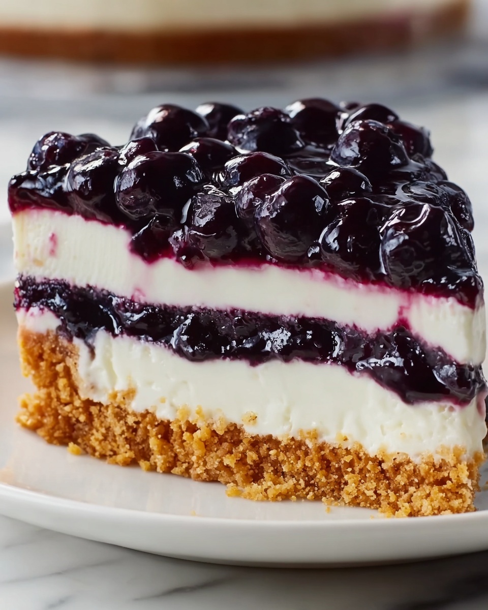No-Bake Blueberry Cheesecake Recipe - Recipe Image
