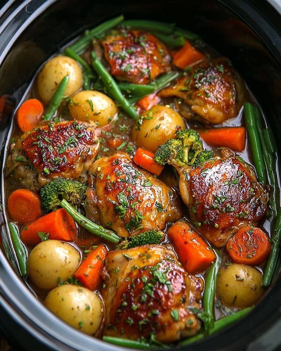 Slow Cooker Honey Garlic Chicken Recipe - Recipe Image