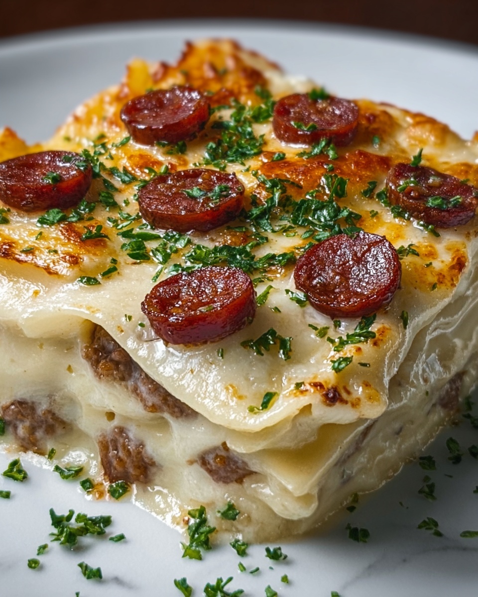 Crockpot Pierogi Casserole with Sausage Recipe - Recipe Image