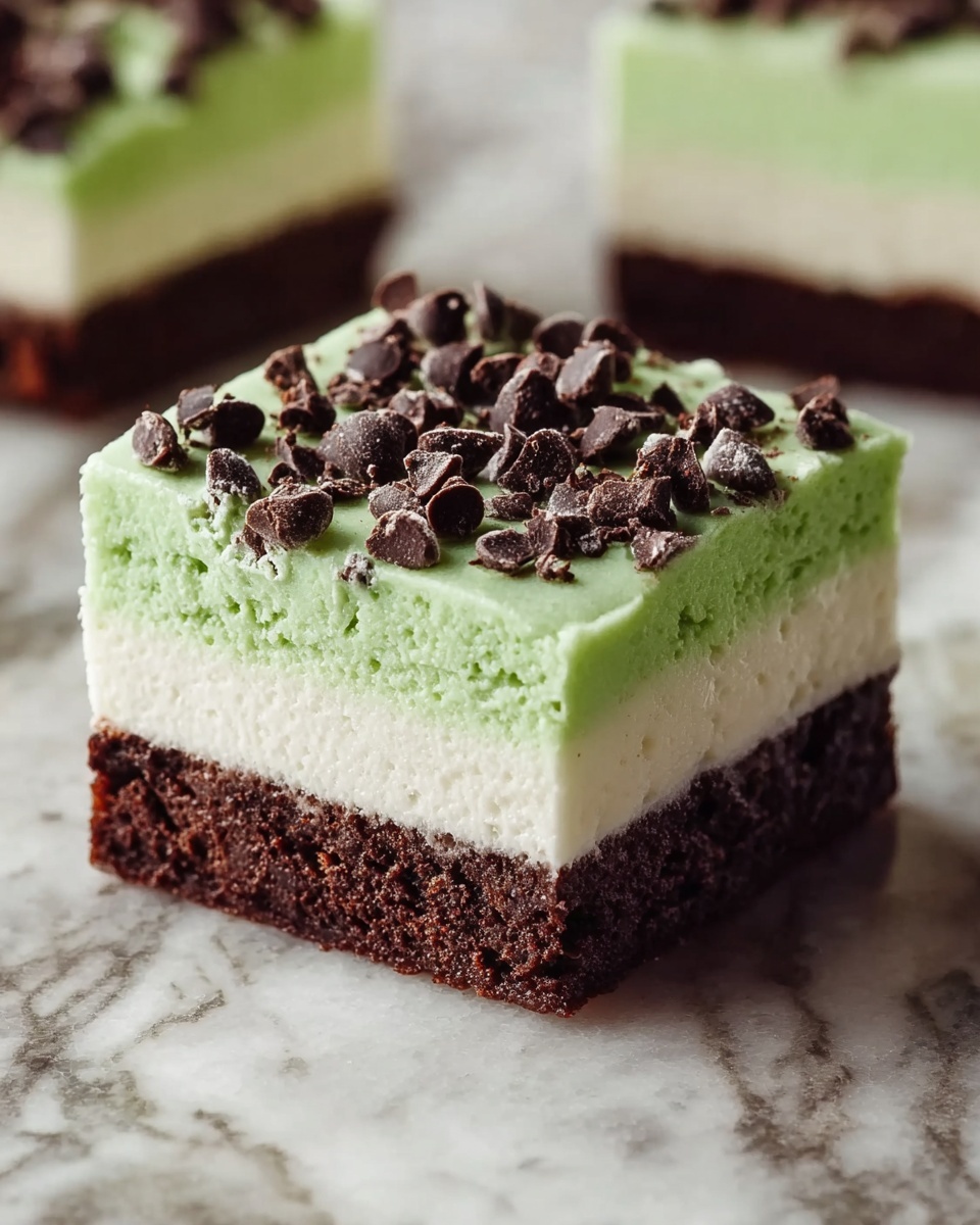 Grasshopper Cheesecake Bars Recipe - Recipe Image