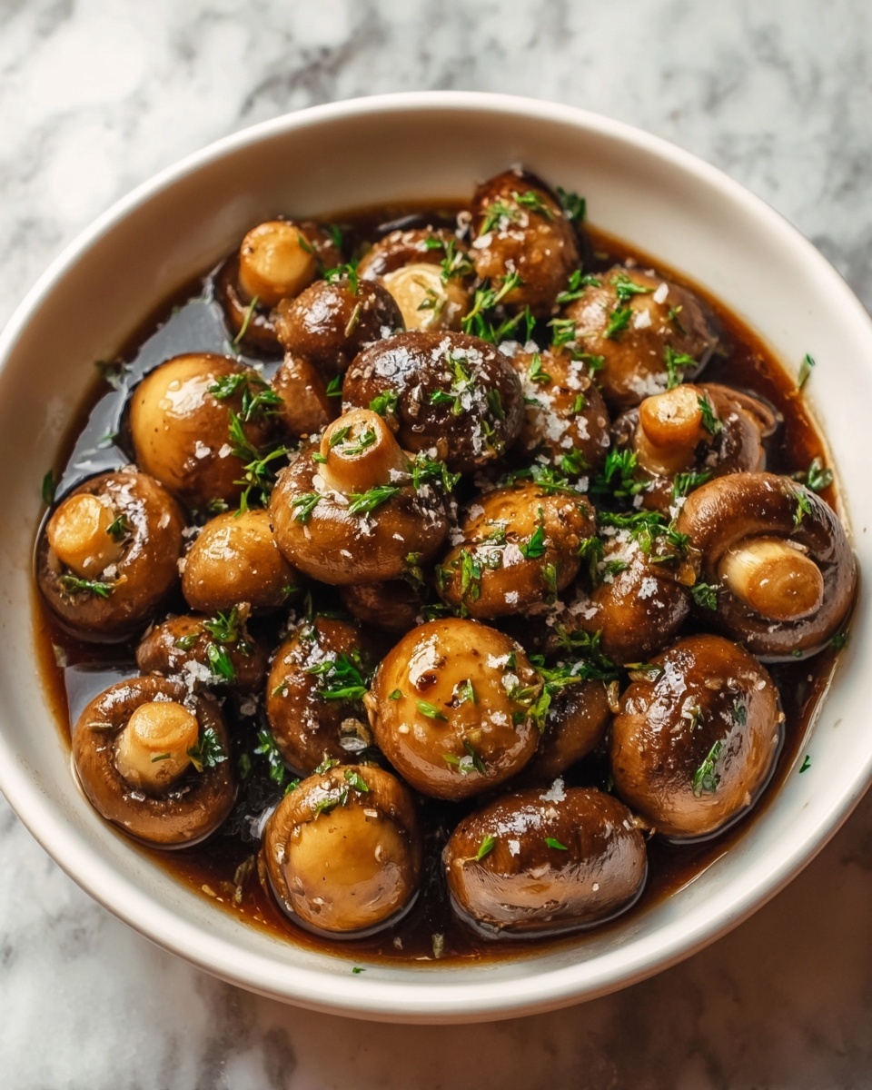 Garlic Butter Roasted Mushrooms Recipe - Recipe Image