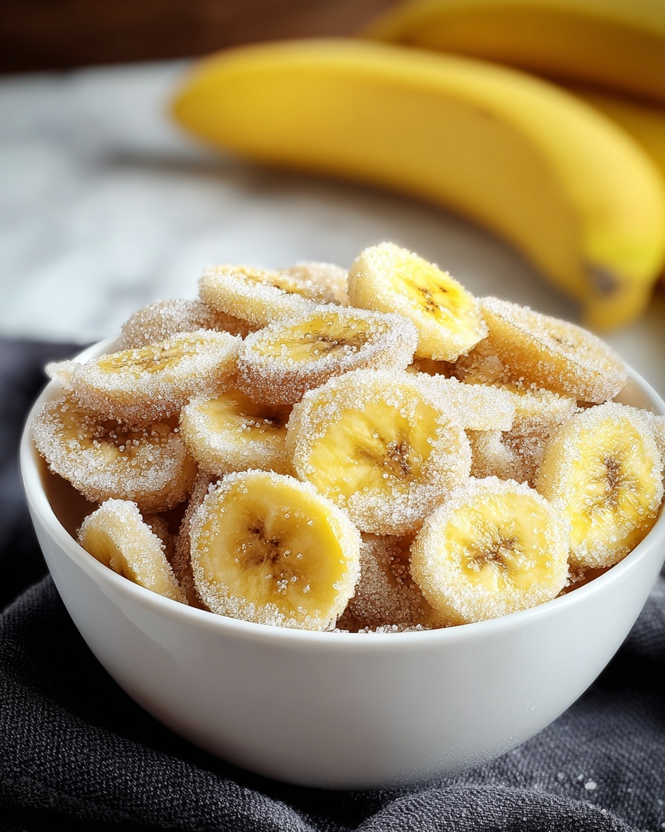 Cinnamon Sugar Air Fryer Banana Chips Recipe - Recipe Image