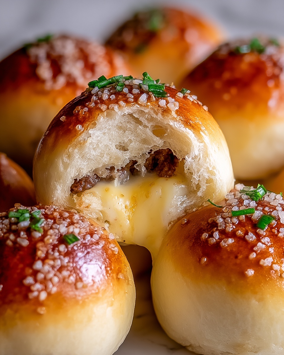 Garlic Parmesan Cheeseburger Bombs Recipe - Recipe Image