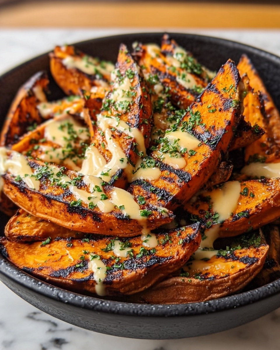 Savory Garlic and Parmesan Sweet Potato Wedges Recipe - Recipe Image