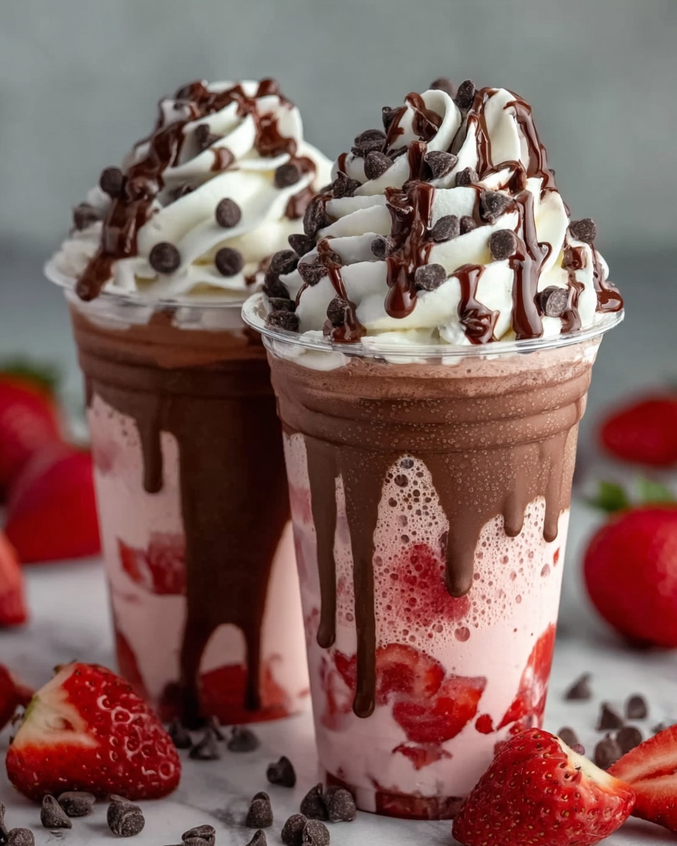 Chocolate Strawberry Frappuccino Recipe - Recipe Image