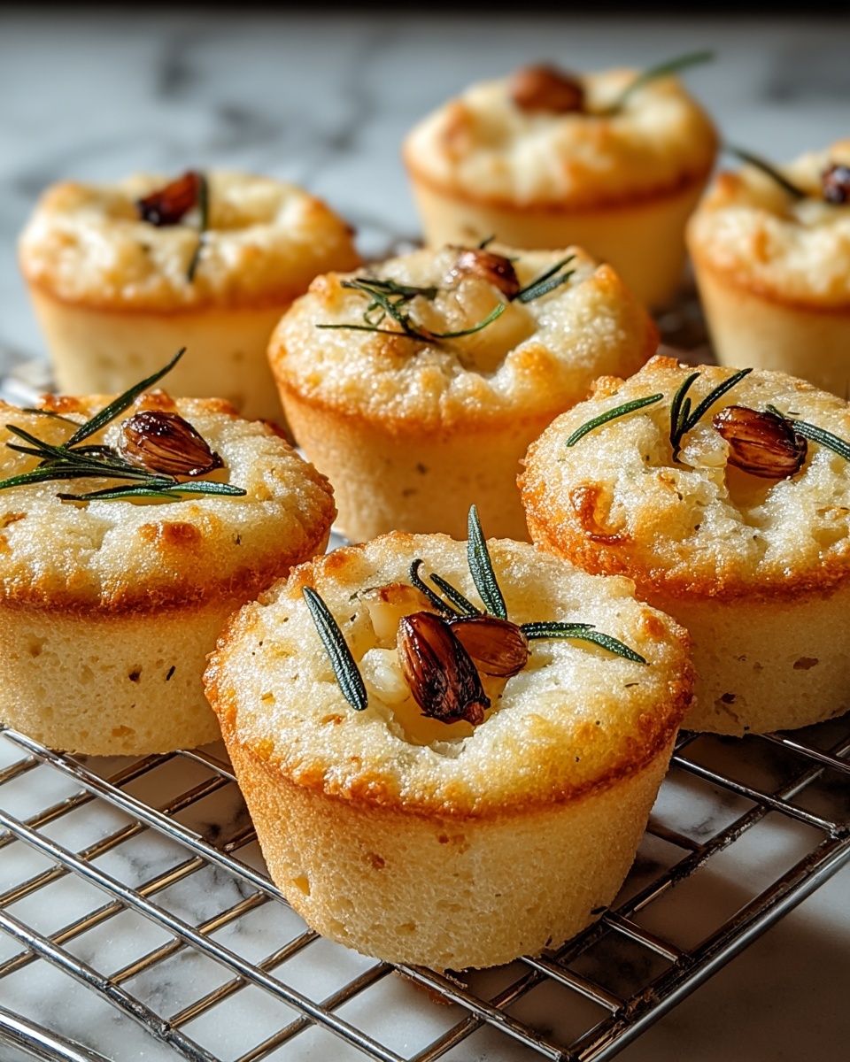 Easy Garlic Rosemary Focaccia Muffins Recipe - Recipe Image