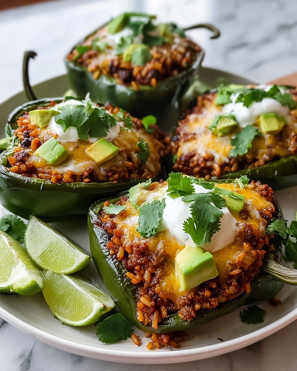 Taco-Stuffed Poblano Peppers Recipe - Recipe Image