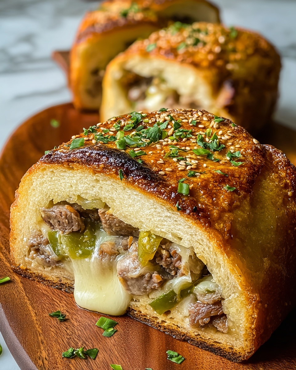 Philly Cheesesteak Stromboli Recipe - Recipe Image