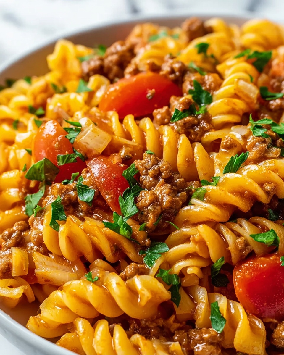 One Pot Beef Taco Pasta Recipe - Recipe Image