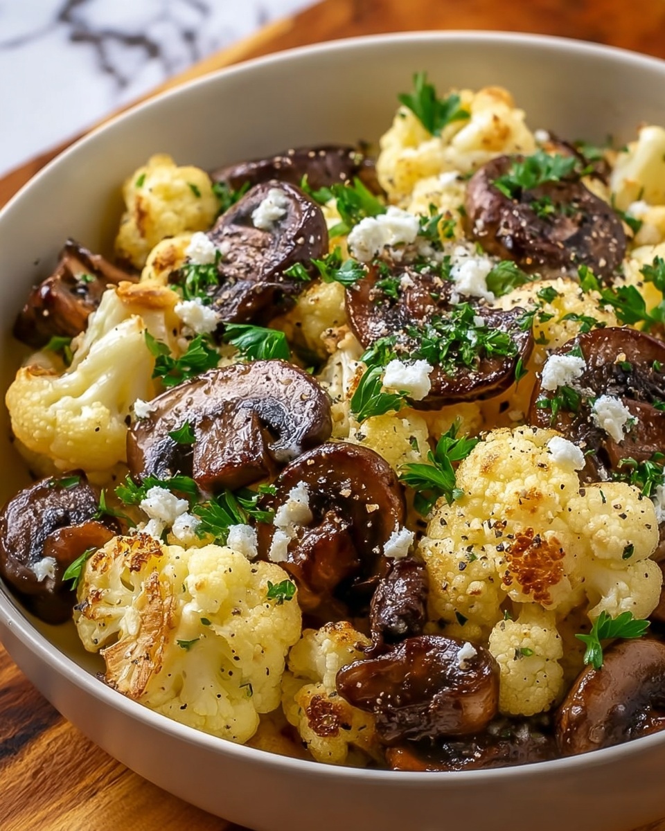 Garlic Cauliflower Mushroom Skillet: Easy One-Pan Recipe - Recipe Image