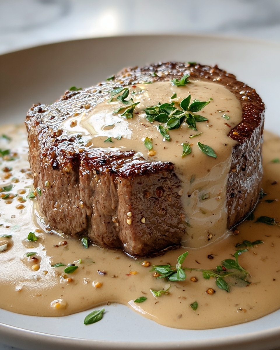 Creamy Garlic Sauce Steak Recipe - Recipe Image