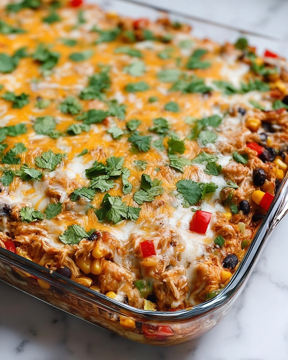 Easy Chicken Burrito Casserole Recipe - Recipe Image