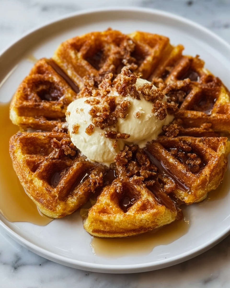 Spiced Pumpkin Waffles with Brown Butter Maple Syrup Recipe - Recipe Image
