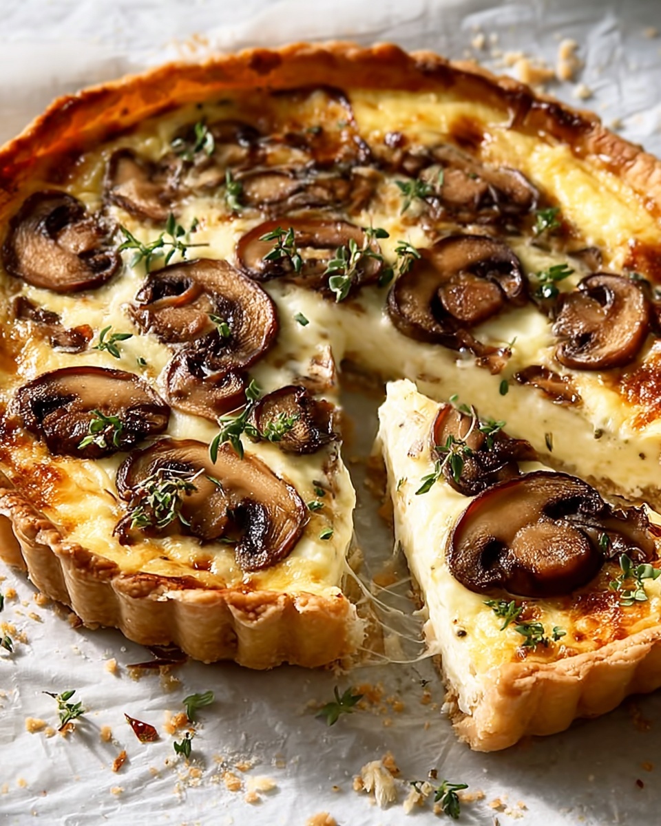 Mushroom Goat Cheese Tart Recipe - Recipe Image