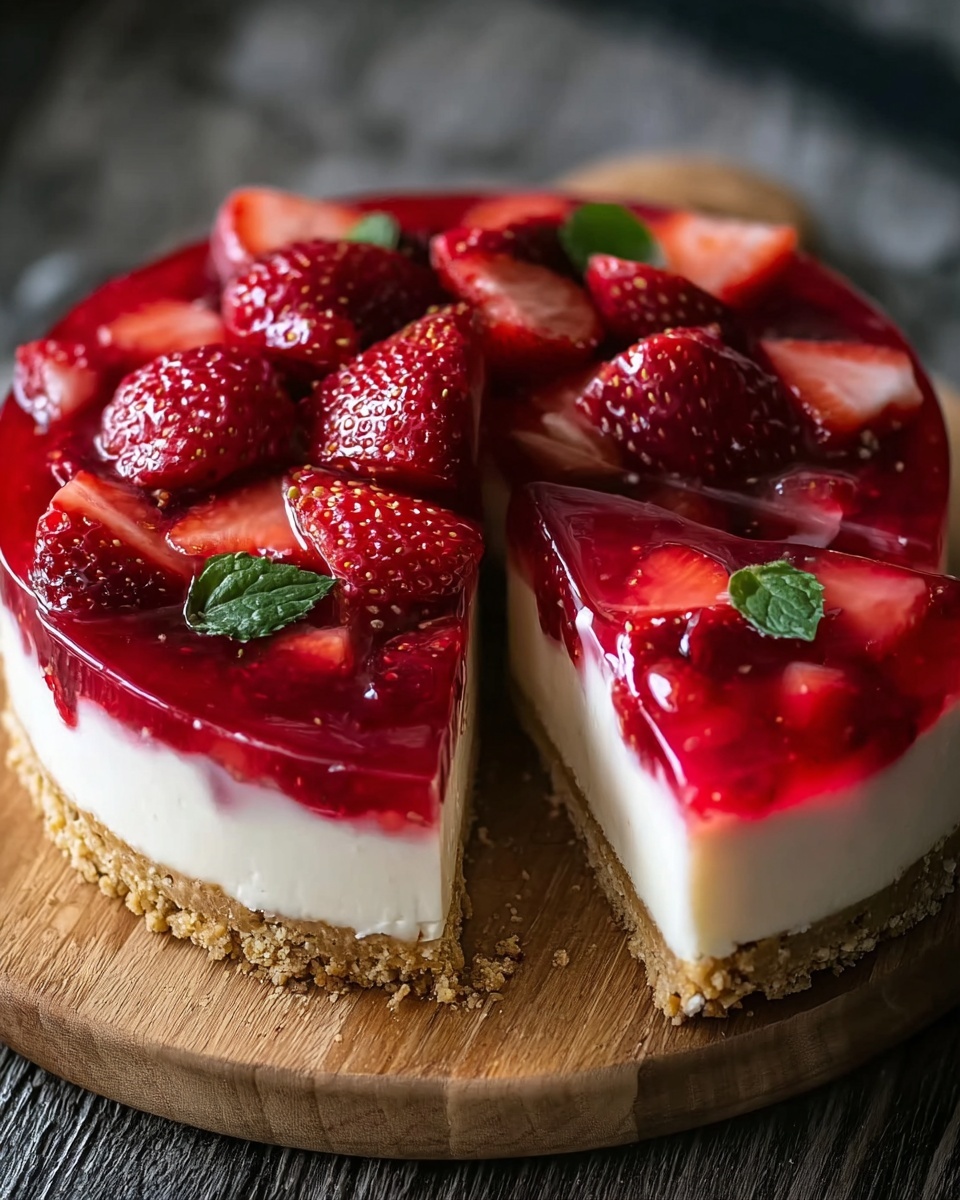 Rhubarb & Strawberry Cheesecake Recipe - Recipe Image