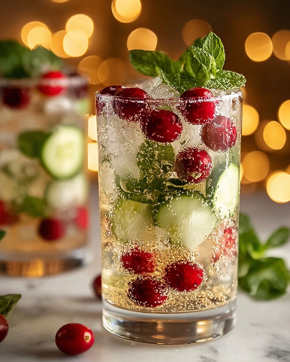 Christmas Cranberry Mint Mojito Recipe - Recipe Image
