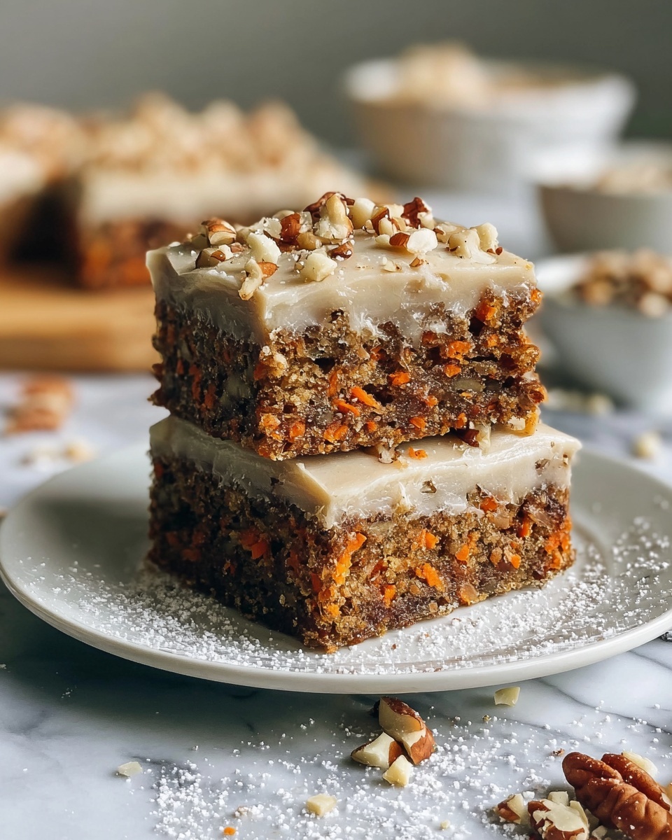 Vegan Carrot Cake Bars Recipe - Recipe Image