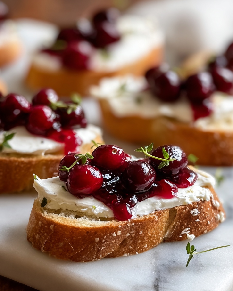Honey Whipped Feta and Cranberry Crostini Recipe - Recipe Image